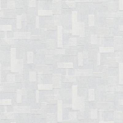 BRICOFLOR Non-woven wallpaper, paintable wallpaper in white - 10,05 x 0,53 m