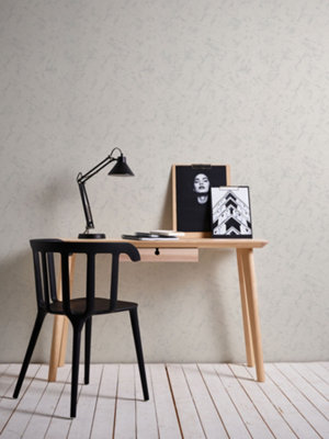 BRICOFLOR Non-woven wallpaper, paintable wallpaper in white - 10,05 x 0,53 m