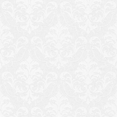 BRICOFLOR Non-woven wallpaper, paintable wallpaper in white - 10,05 x 0,53 m