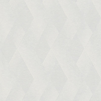 BRICOFLOR Non-woven wallpaper, paintable wallpaper in white - 10,05 x 0,53 m