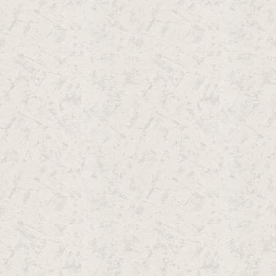BRICOFLOR Non-woven wallpaper, paintable wallpaper in white - 25,00 x 1,06 m