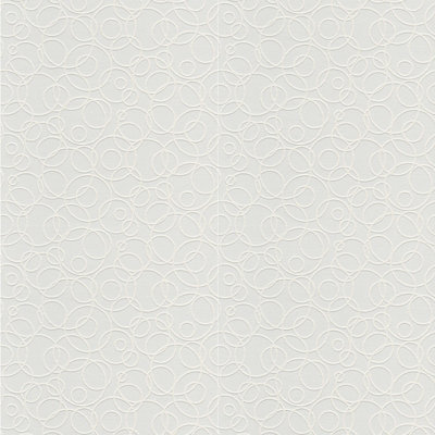 BRICOFLOR Non-woven wallpaper, paintable wallpaper in white - 25,00 x 1,06 m
