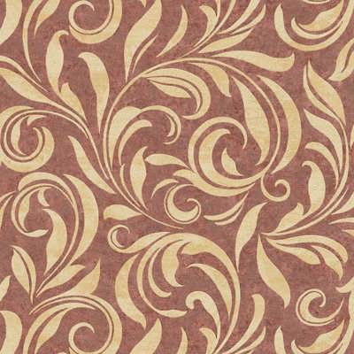 BRICOFLOR Non-woven wallpaper, pattern wallpaper in beige, cream, grey, red - 10,05 x 0,70 m