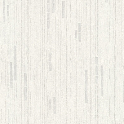 BRICOFLOR Non-woven wallpaper, pattern wallpaper, modern in grey, silver, white - 10,05 x 0,53 m