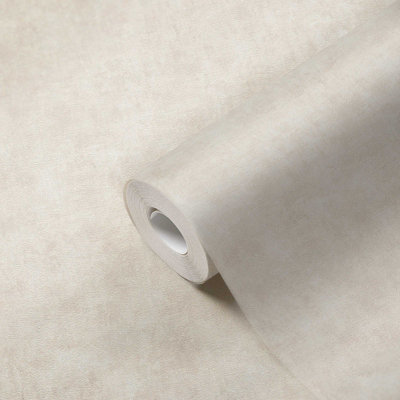 BRICOFLOR Non-woven wallpaper, plain wallpaper in beige - 10,05 x 0,53 m
