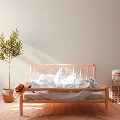 BRICOFLOR Non-woven wallpaper, plain wallpaper in beige - 10,05 x 0,53 m