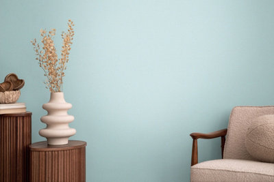 BRICOFLOR Non-woven wallpaper, plain wallpaper in blue, gold, pastell - 10,05 x 0,53 m