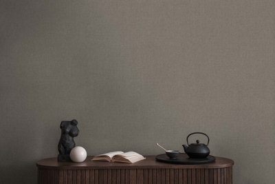 BRICOFLOR Non-woven wallpaper, plain wallpaper in brown - 10,05 x 0,53 m