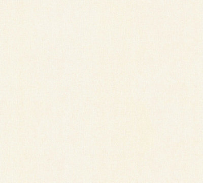 BRICOFLOR Non-woven wallpaper, plain wallpaper in cream - 10,05 x 0,53 m