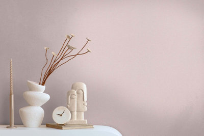 BRICOFLOR Non-woven wallpaper, plain wallpaper in pink - 10,05 x 0,53 m