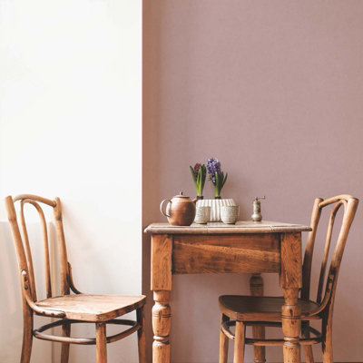 BRICOFLOR Non-woven wallpaper, plain wallpaper in purple - 10,05 x 0,53 m