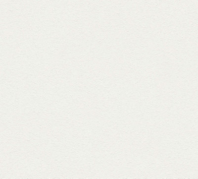 BRICOFLOR Non-woven wallpaper, plain wallpaper in white - 10,05 x 0,53 m