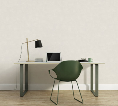 BRICOFLOR Non-woven wallpaper, plain wallpaper in white - 10,05 x 0,53 m