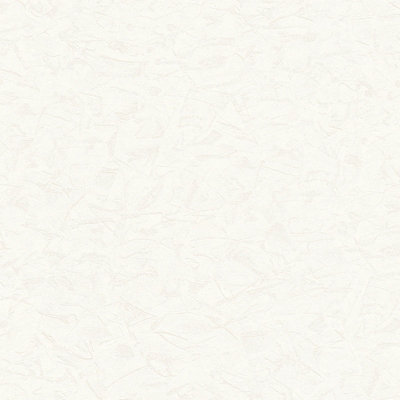 BRICOFLOR Non-woven wallpaper, plain wallpaper in white - 10,05 x 0,53 m
