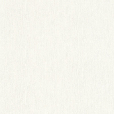 BRICOFLOR Non-woven wallpaper, plain wallpaper in white - 10,05 x 0,53 m