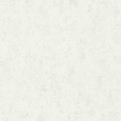 BRICOFLOR Non-woven wallpaper, plain wallpaper in white - 10,05 x 0,53 m
