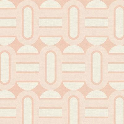 BRICOFLOR Non-woven wallpaper, retro wallpaper in beige - 8,50 x 0,53 m