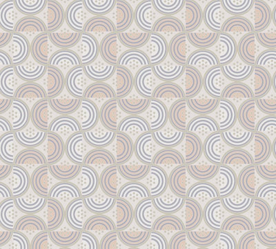 BRICOFLOR Non-woven wallpaper, retro wallpaper in cream - 10,05 x 0,53 m