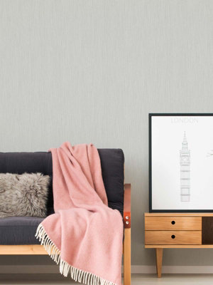 BRICOFLOR Non-woven wallpaper, scandinavian wallpaper in white - 10,05 x 0,53 m