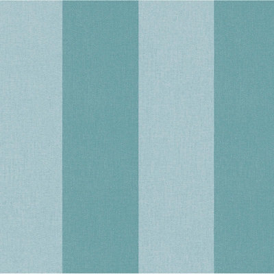 BRICOFLOR Non-woven wallpaper, striped wallpaper in blue, turquoise - 10,05 x 0,53 m