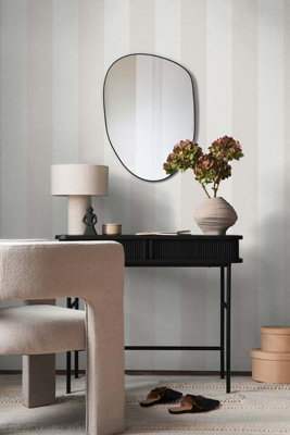 BRICOFLOR Non-woven wallpaper, striped wallpaper in cream - 10,05 x 0,53 m