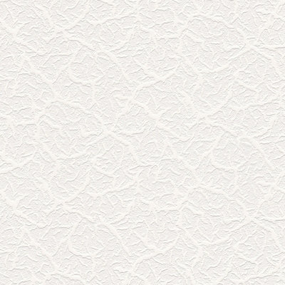 BRICOFLOR Paper wallpaper, pattern wallpaper in white - 10,05 x 0,53 m
