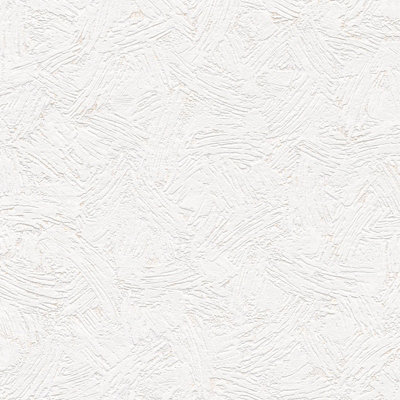 BRICOFLOR Paper wallpaper, plain wallpaper in white - 10,05 x 0,53 m