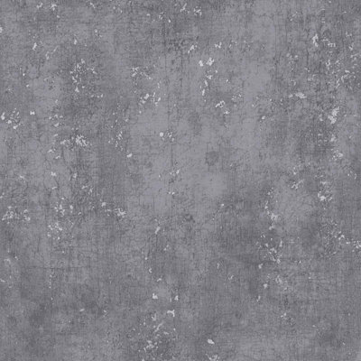 BRICOFLOR Plain Textured Effect Concrete Stone Wallpaper In Gre 10.05 x 0.53 m