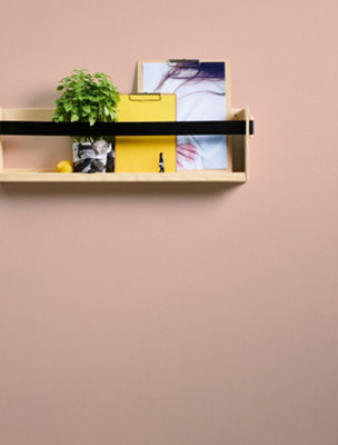 BRICOFLOR Salmon Pink Wallpaper in Plain Style Textured Pale Pink Wallpaper Textured Salmon Pink Wallpaper 10.05 x 0.53 m