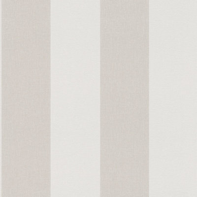 BRICOFLOR Striped wallpaper grey and white vertical stripes soft plain wallpaper 10.05 x 0.53 m