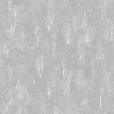 BRICOFLOR Textured Effect Concrete Design Wallpaper In Grey Non-Woven Removable Scrubbable Modern Wallpaper 10.05 x 0.53 m