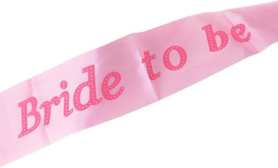 Bride Party Sash Pink Hen Night Wedding Bridal Shower Fancy Dress Accessory Decorations - 5