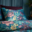 Bridgerton By Catherine Lansfield Bedding Romantic Floral Duvet Cover Set with Pillowcases Teal