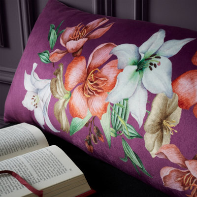 Bridgerton By Catherine Lansfield Sparkle Within Soft Touch 30x80cm Cushion Purple