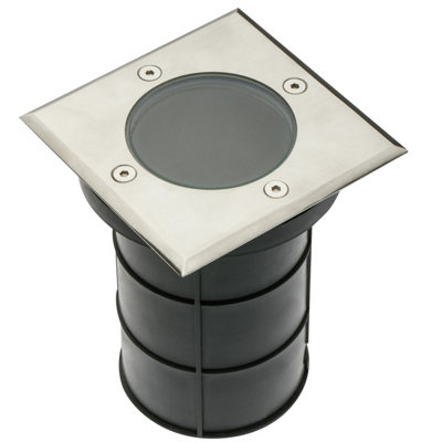 BRIDGET - CGC Square Large Single Stainless Steel Inground Or Decking Lights