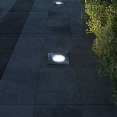 BRIDGET - CGC Square Large Single Stainless Steel Inground Or Decking Lights