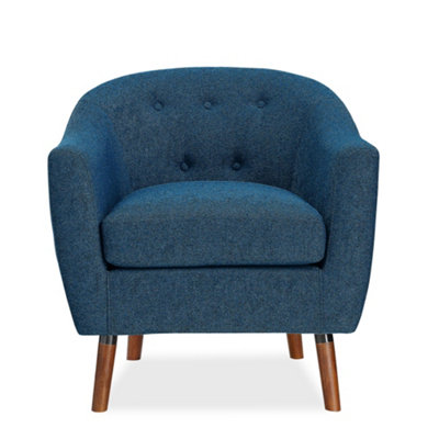 Brie Accent Chair in Fabric Blue