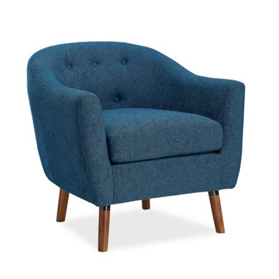 Brie Accent Chair in Fabric Blue