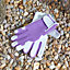 Briers Professional Gardening Utility Gloves Leather Lilac Purple Medium Size 8