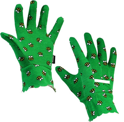 Briers Water Repellent Cotton Gardening Gloves - Medium Size 8 (2 Pairs)
