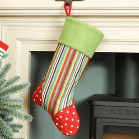 Bright Candy Stripes Xmas Tree Decoration Christmas Gift Bag Christmas Stocking