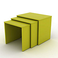 Bright Green Nest Of 3 Tables Modern Design