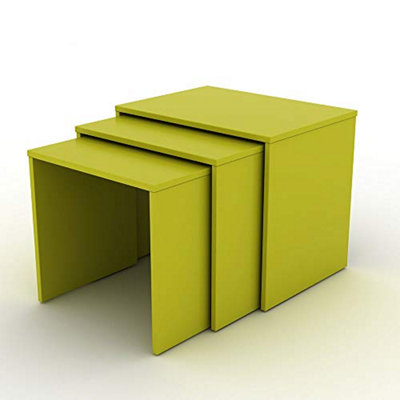 Bright Green Nest Of 3 Tables Modern Design