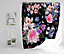 Bright Pink Flowers on Black (Shower Curtain) / Default Title