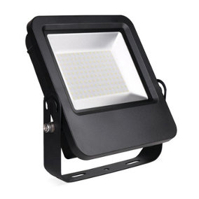 Bright Source 100w IP65 LED Black Floodlight With Photocell - 6000k