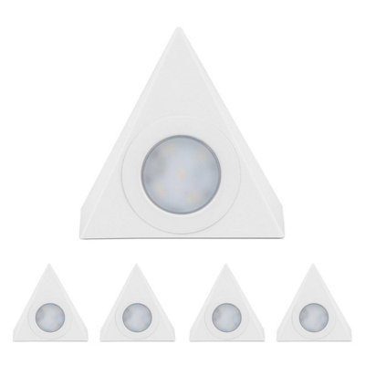 Bright Source 2.5w LED Triangular Under Cabinet Light 3CCT - White - 6 Pack