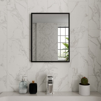 Bright Source 390x500 Corvus Black Squared Edge Mirror