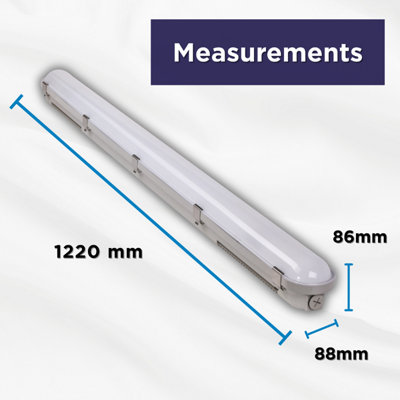 Bright Source 4ft 19w IP65 Single LED Non Corrosive Fitting - CCT ...