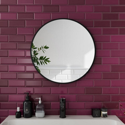 Bright Source 600x600 Ursa Black Circular Mirror
