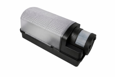 Bright Source E27 IP44 Black Security Bulkhead - PIR Sensor